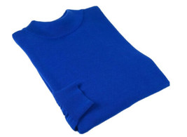 Mens Inserch Mock Neck Pullover Knit Soft Cotton Blend Sweater 4308 Royal Blue image 2