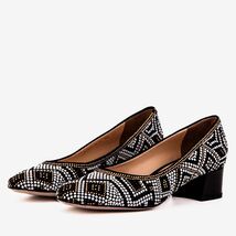 Nampula Crystal-Embellished Black Leather Women Pump image 2