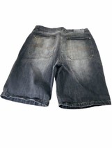 OX Jackpot Men’s 38 (Actual 35&quot; ) Y2K Denim Gray Retro Jean Shorts High Rise - £26.23 GBP
