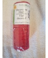 New Deco Mesh Ribbon Red 6 in x 5 yds holiday Christmas-BRAND NEW-SHIPS ... - $13.74