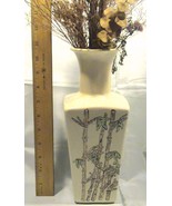 Vintage Decorative Handmade Ceramic Vase - Bamboo Pic-Dried flowers NOT ... - €17,12 EUR