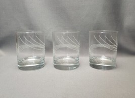 Textured Swirl Old Fashioned Glass Lowball Whiskey Rocks Glasses Set (3)... - $17.82