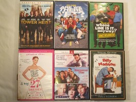 Lot Of 8 Dvd Movies Comedy Tower Heist 27 Dresses Billy Madison 12F3 - £15.09 GBP