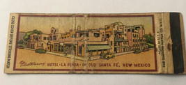 Vintage Matchbook Cover Matchcover Full Length Fred Harvey Hotel Santa Fe NM - £3.42 GBP