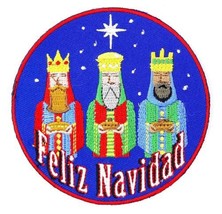 Feliz Navidad - Christmas  Iron On Embroidered Patch 3&quot;X 3&quot; - £4.73 GBP