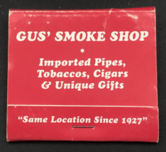 Gus&#39; Smoke Shop Sherman Oaks CA Matchbook Used 23 Unstruck - £7.52 GBP