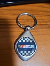 New Licensed Nascar Flag Keychain / Key ring Brushed Stainless Steel - $6.76 CAD