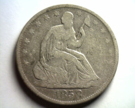 1858-O SEATED LIBERTY HALF DOLLAR FINE F NICE ORIGINAL COIN BOBS COINS F... - $76.00