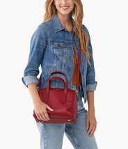 Fossil Sydney Satchel Dark Red Leather Crossbody Handbag SHB3029627 NWT $180 - £87.31 GBP