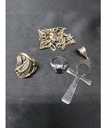 SCRAP STERLING SILVER LOT 55 GRAMS Of Mixed Jewelry  - $1,836.59 MXN