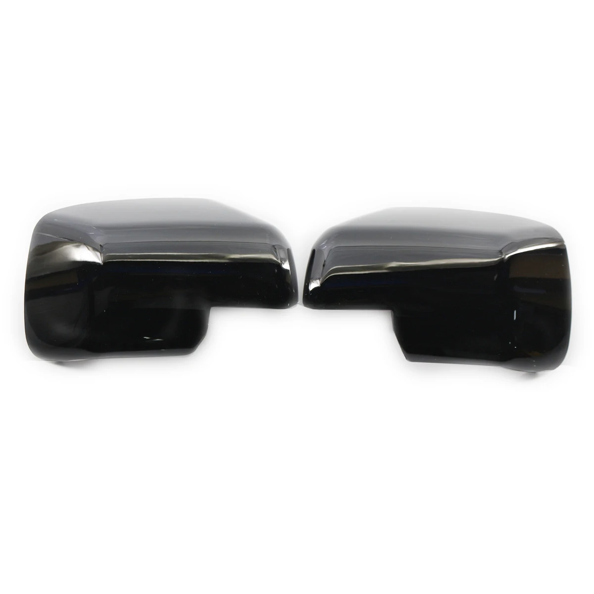 Pair Gloss Black Direct Paste Car Side Wing Rearview Mirror Cover Cap For Land - £36.74 GBP