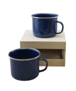 2-Pack Metal Enamel Drinking Mugs Cups Camping Home Indoor Outdoor Gift ... - $18.96 CAD