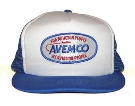 Vtg Avemco Aviation  Airplane Flight Foam Mesh Trucker Snapback Hat Cap Drip - £21.55 GBP