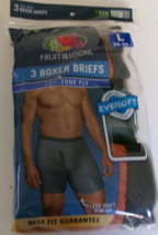 Three Fruit of the loom boxer briefs Size Large 100% Cotton Orange and G... - $17.77