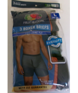 Three Fruit of the loom boxer briefs Size Large 100% Cotton Orange and G... - $17.77
