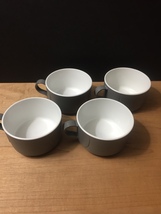 Vintage 70s Northwest Airlines Grey Inflight Coffee Service Cups (set of 4) image 3