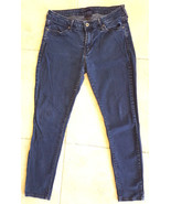 Women&#39;s Levi&#39;s Legging Dark Blue Denim Jeans Size 12-Good Condition-29x2... - $14.03