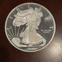 6 Troy oz, Half Troy Pound 2008 Silver Eagle .999 Fine Silver With Plastic Case - £255.75 GBP