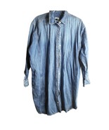 Blue Denim Tunic Shirt Dress Universal Thread Sz XL medium weight Pockets - $446.21 MXN