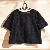 Chelsea 28 sequin crop top Women’s Size L Large Dressy Work Party Blouse - £21.98 GBP