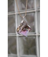Bismuth pendant with silverplated bail, bismuth crystal, bismuth jewelry - €19,82 EUR