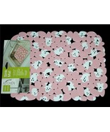 Pink White Ghosts Rubber Pebbles Sink Counter Mat Placemat 15.5 x 12 NWT - $21.93 CAD