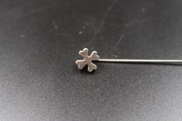Vintage Silver Tone 4 Leaf Clover Flower Stick Pin 2.5" - $12.99