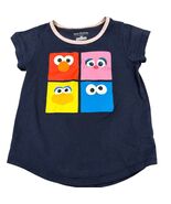 Isaac Mizrahi Loves Sesame Street 5T Navy Kids T-Shirt W/ Colorful Chara... - $20.18 CAD