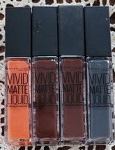 Four (4) Maybelline Vivid Matte Liquid Color ~ Stone/2-Coffee/Orange ~ .... - $20.00