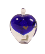 Cobalt Blue and Crystal Perfume Bottle with Dauber and Etch 3 Inch Tall ... - $30.03 CAD