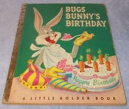  Childs Little Golden Book Bugs Bunny&#39;s Birthday 1950 A Printing Early Vintage - £9.53 GBP