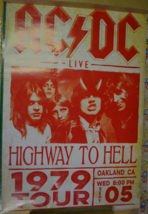 AC/DC Live Highway To Hell 1979 Tour Oakland CA September 5 Reproduction 22x36&quot; - £22.68 GBP