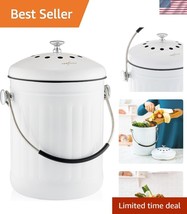 Stylish Stainless Steel Compost Bin - Odorless Kitchen Waste Container, ... - $67.49