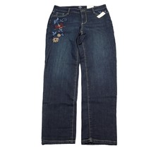 NWT St Johns Bay Jeans Womens 30x29 4 Blue Pants Denim Mid Rise Straight - $29.58