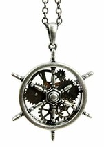 Ebros Gift Steampunk Naval Battleship Helm Necklace Alloy Pendant Jewelry - €17,04 EUR