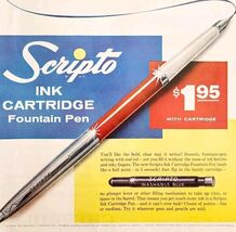 1958 Scripto Ink Cartridge Fountain Pen Advertisement Writing Instrument... - $248.30 MXN 1958 Scripto Ink Cartridge Fountain Pen Advertisement Writing Instrument... - $248.30 MXN