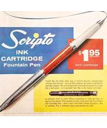 1958 Scripto Ink Cartridge Fountain Pen Advertisement Writing Instrument... - €11,57 EUR