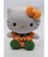 Ty Beanie Babies Hello Kitty Pumpkin Sanrio 2012 Halloween 6&quot; Plush - $183.42 MXN