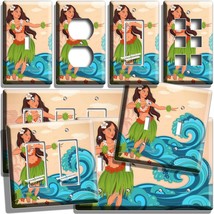 Beautiful Hawaiian Hula Dancer Girl Surfing Waves Switch Outlet Wall Plate Decor - $16.73+