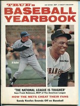 True&#39;s baseball Yearbook 1967-Al Kaline-Willie Mays-Sandy Koufax-pix-Info-VF - £45.70 GBP