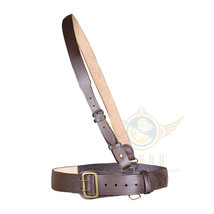 Sam Browne Belt With Crossover Shoulder Strap - Genuine Leather British Military - £55.53 GBP