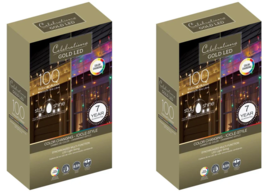 Christmas String Lights Mini LED Icicle 100-ct 8.5&#39; Multicolor, Celebrat... - $39.59