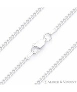2.1mm Thin Cuban / Curb Link Italian Chain Anklet in .925 Italy Sterling... - €16,24 EUR+