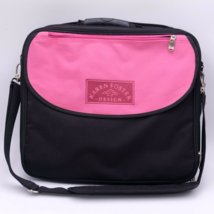 Karen Foster Design Pink Scrapbook Craft Storage Carry-All Tote Bag Case Strap - £33.29 GBP