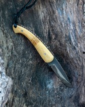 Citadel Handmade Knife Trident Folder Bamboo Scales 8&quot; OA DHN7 Steel Superb! NEW - £153.07 GBP