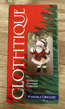 Christmas Clover Santa Clothtique Possible Dreams Ornament 2001 New Open Box - £30.71 GBP