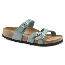 Birkenstock Franca Faded Aqua 1022944 Soft Footbed Sandal Nubuck  US 5  ... - £67.21 GBP