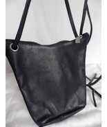 Small Black Leather Handbag Pouch Shoulder bag - £17.13 GBP