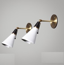 Wall Sconce - Mid Century Sconce - Antique Brass Light - Modern Wall Lam... - $148.57+