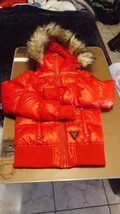 Womens Guess Puff Hooded  Winter Jacket Red Size XS - $27.62